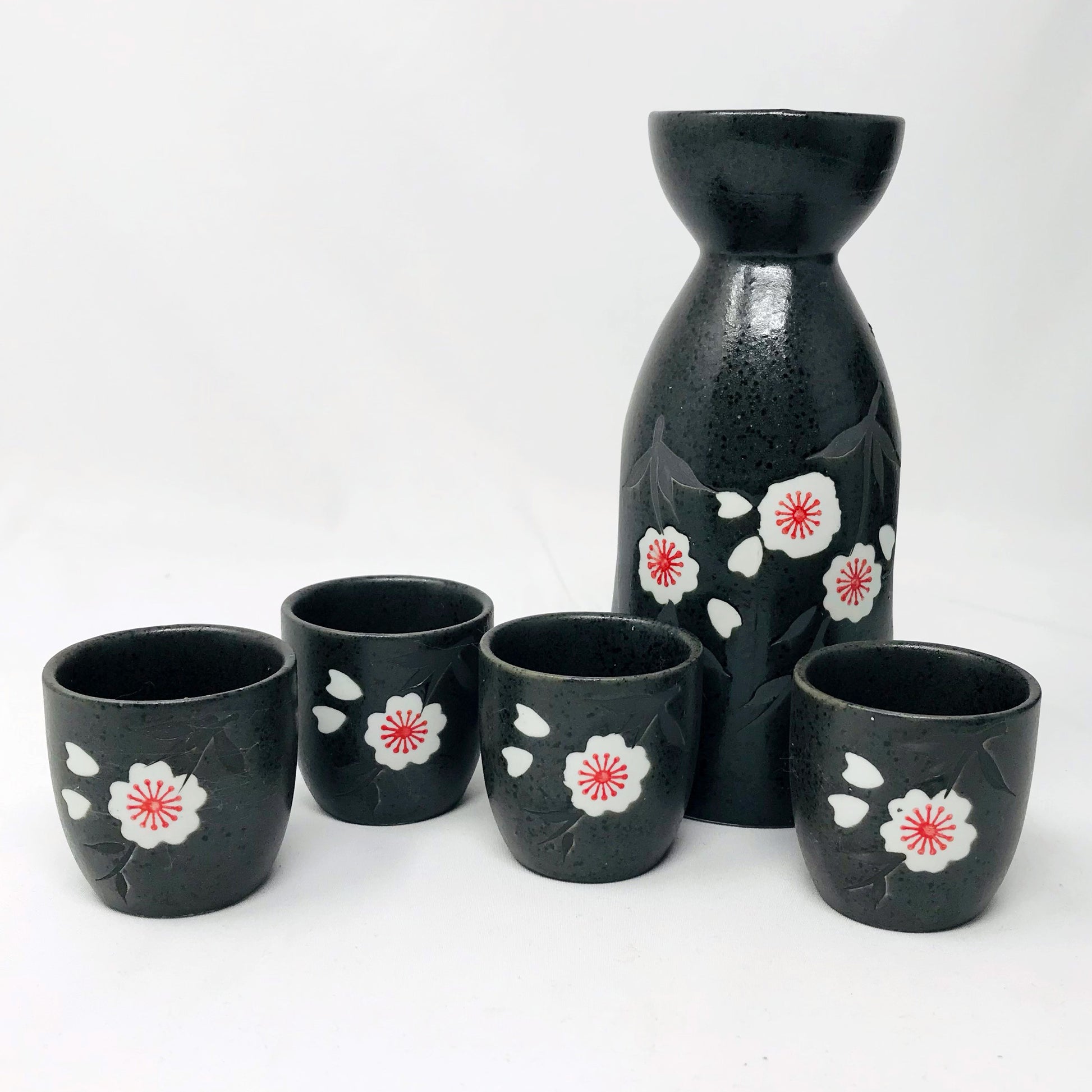 Sake Set 1:4 Sakura Black image 0