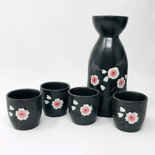 Sake Set 1:4 Sakura Black image 0