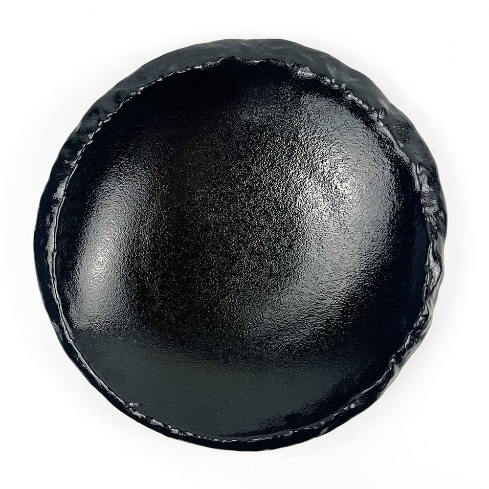 Yuzukuro Black Shallow Bowl (7.5"D) image 1