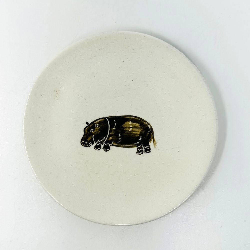 Plate Hipppo (5.5"D) by Takunobu Sawada image 1