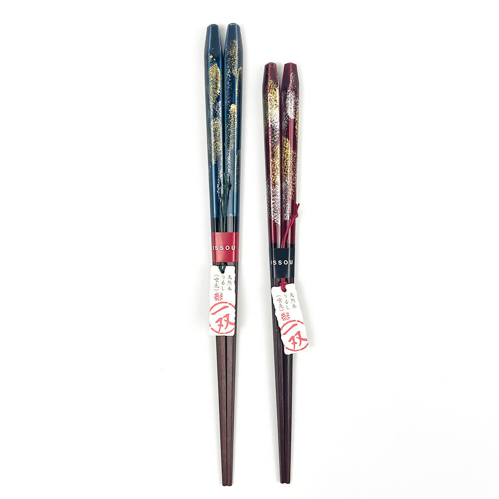 Wakasa-nuri Pair Chopsticks Set Hanabi (9" and 8.25") image 4