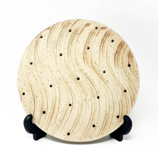 Footed Round Plate Kushime image 0