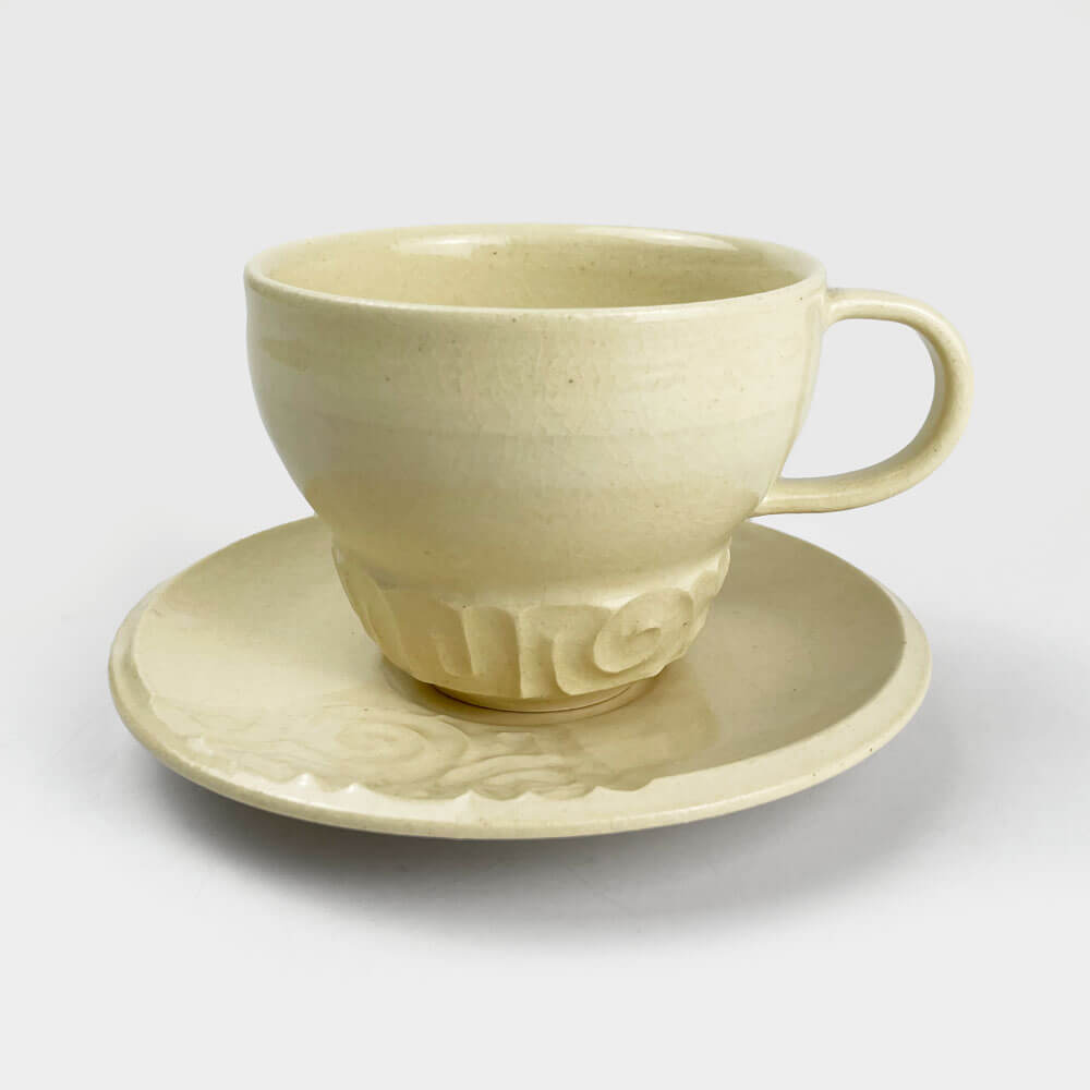 Mug White Jyomon (6oz) by Yasuko Maeda image 1