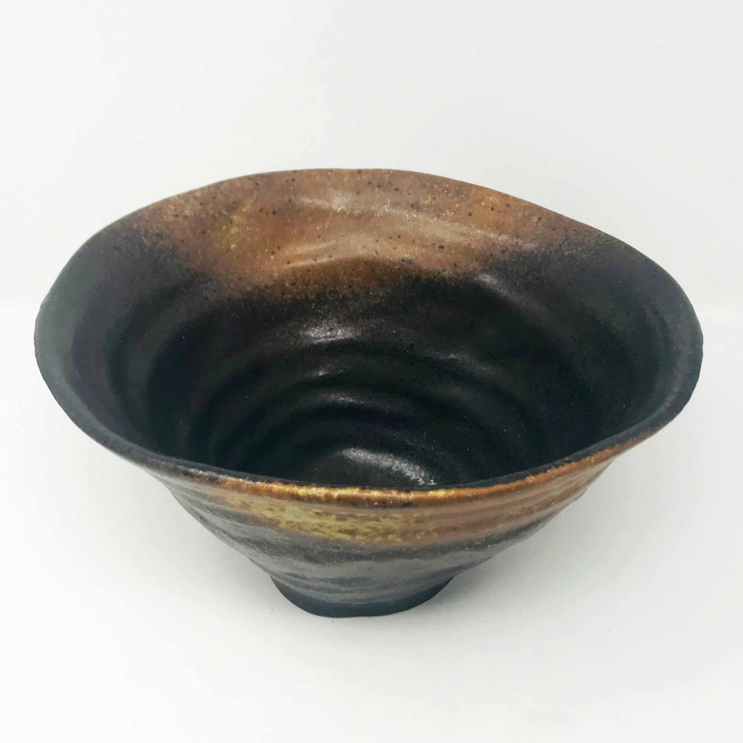 Bowl Dark Brown Bizen (8.5") image 4