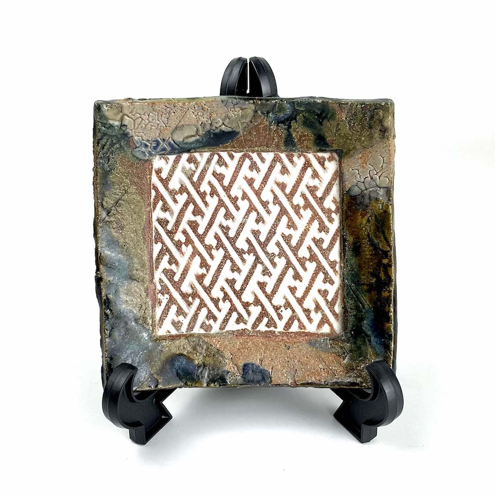 Sq. Plate Dish Sayagata (4.75"D) by Toshihiro Inoue image 3