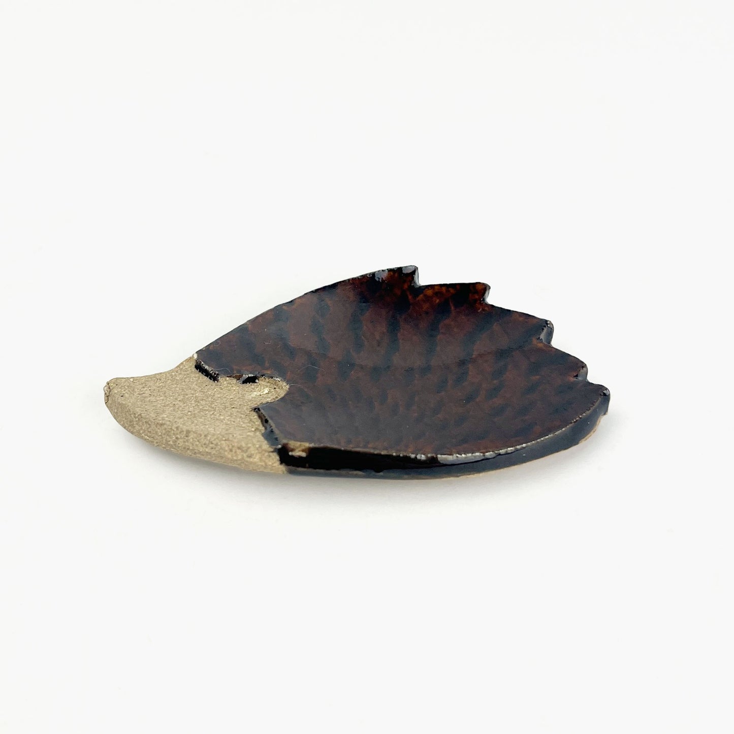 Chopstick Rest Hedgehog Brown (2.5" x 1.5") by Keishuugama image 2