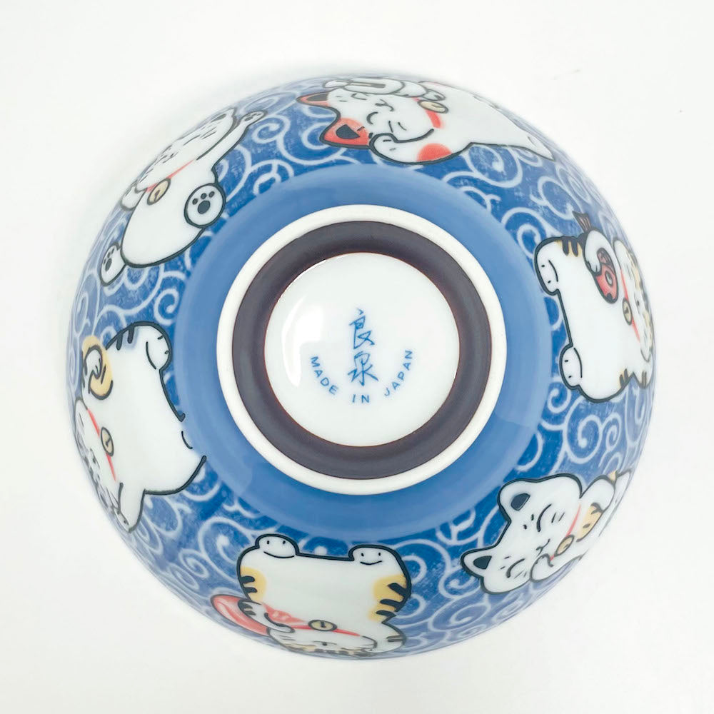 Karatsu Maneki Neko Rice Bowl (5.5"D) image 2