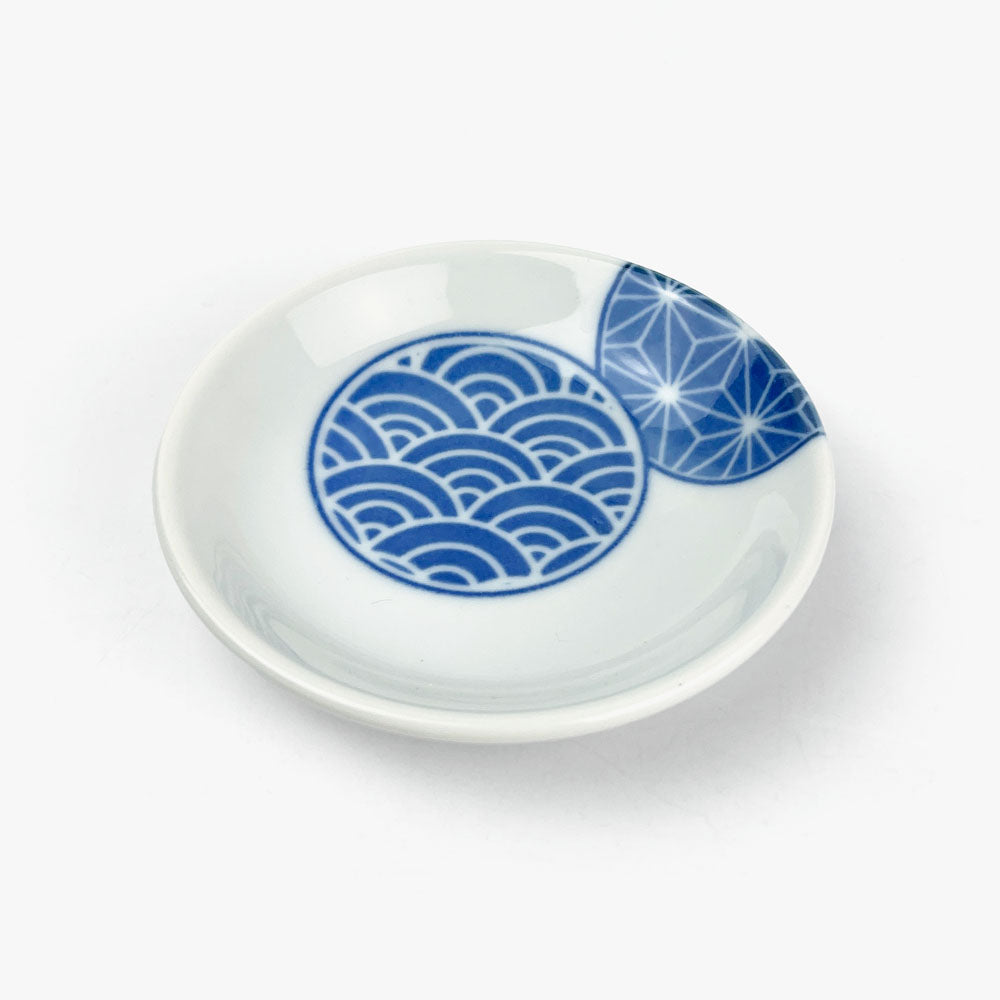 Small Dish Seigaiha Sashiko (3.5"D) image 2