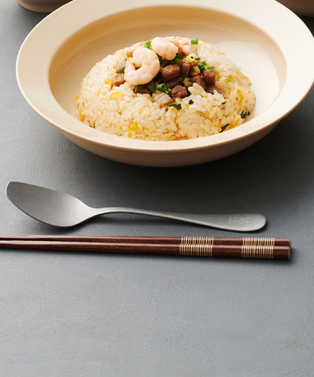 Chopsticks Octagon Striped Wood - Ivory (9"L) image 2