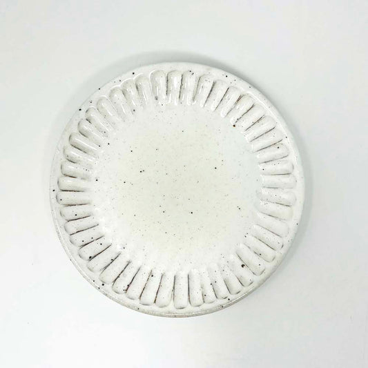 Kobiki Sogime 粉引削ぎ目 Plate (6"D) image 0