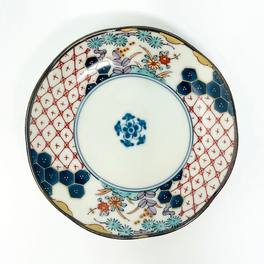 Minokayi Dish Set of 5 Somenishiki Imari  (4.5"D) image 5