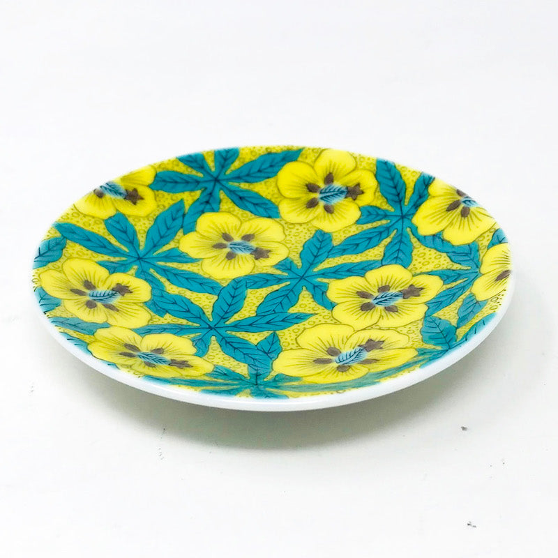 Kutani Dish Flower 葵 (3.75"D) image 2