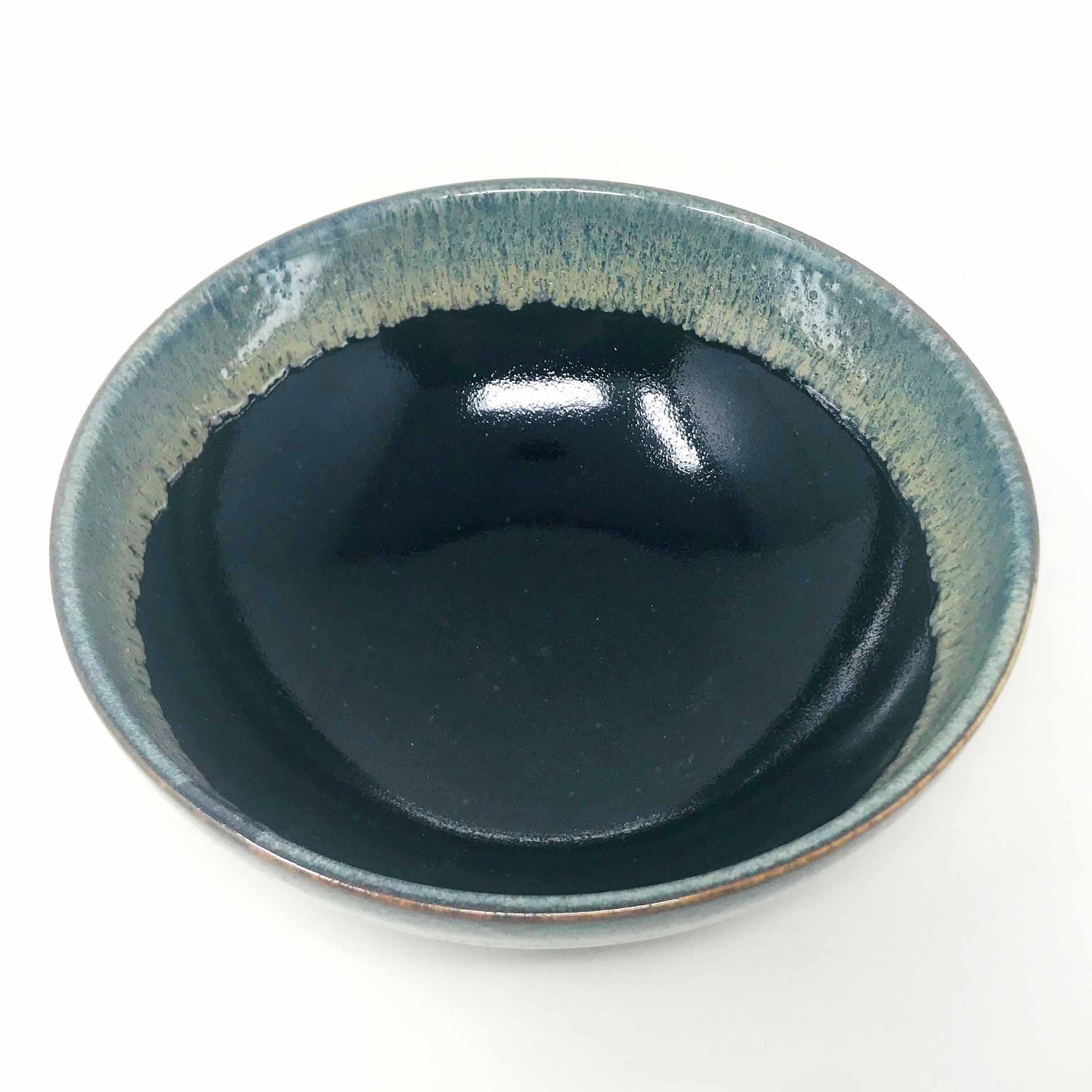 Tenmoku Shironagashi Shallow Bowl (8.5"D) image 3