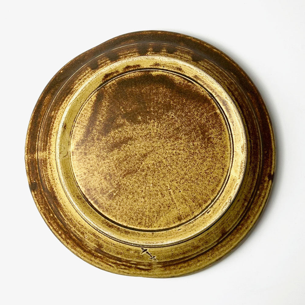 Plate Brown Hahakogusa by Yasuko Maeda (10.5"D) image 3
