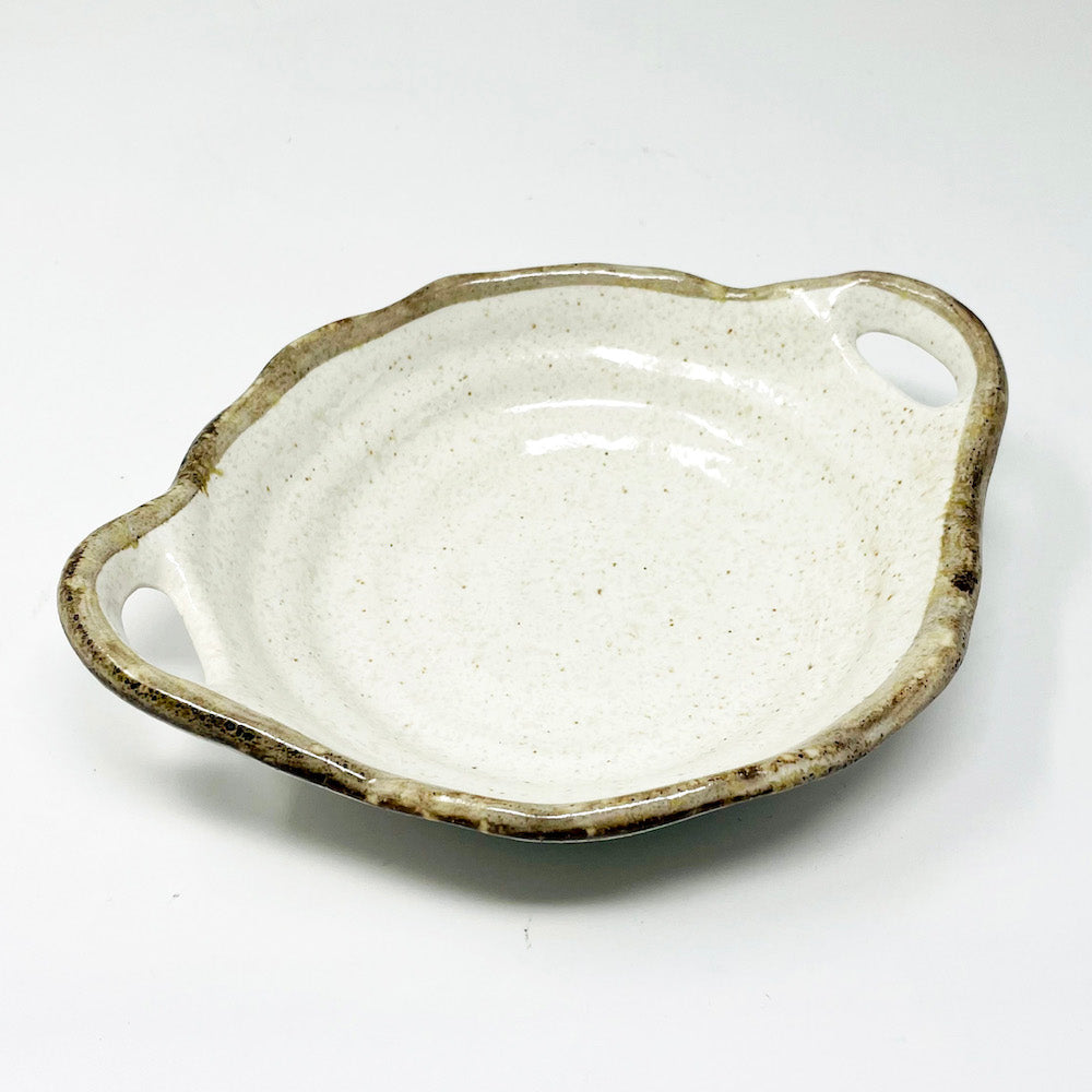 Small Bowl Shiro Karatsu w/ handles (7.25"D) image 0