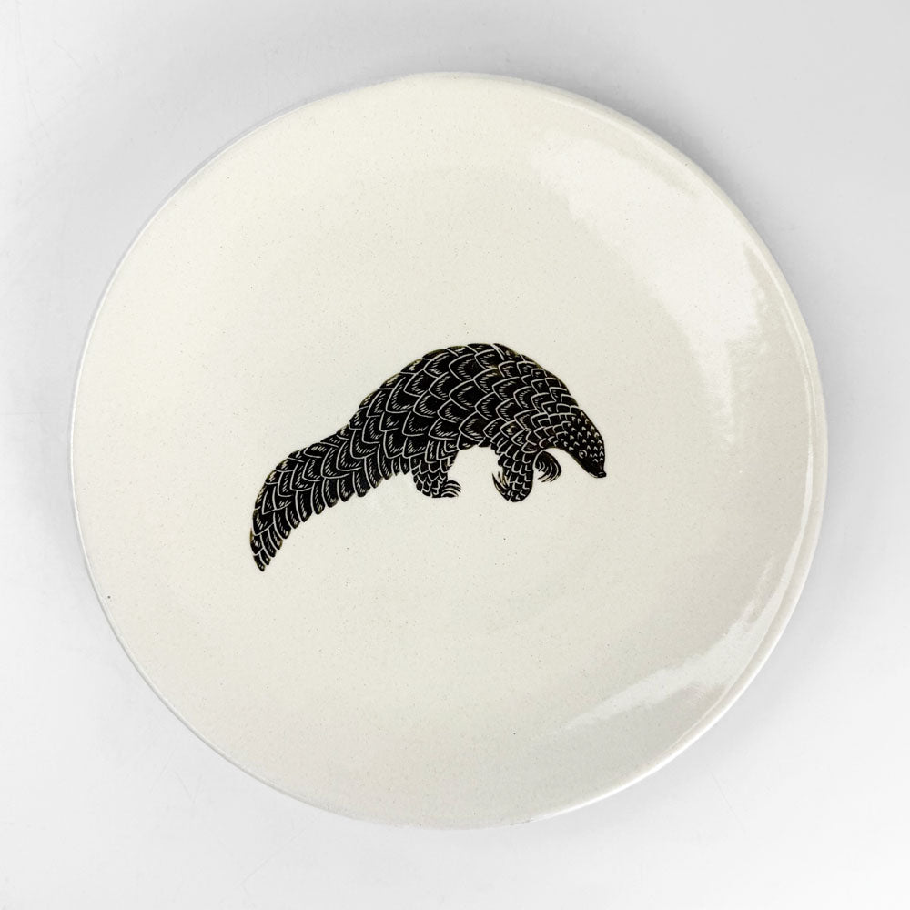 Round Plate Pangolin (7.75"D) by Takunobu Sawada image 0