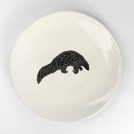 Round Plate Pangolin (7.75"D) by Takunobu Sawada image 0
