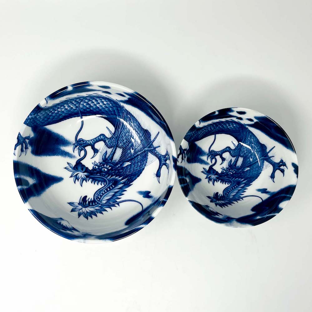Shallow Bowl Blue Dragon (7.75"D) image 2