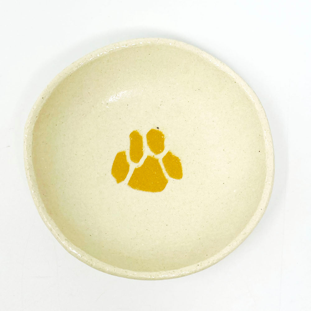 Nerikomi Paw Plate Orange by Chizuru Ono (4.5"D) image 0