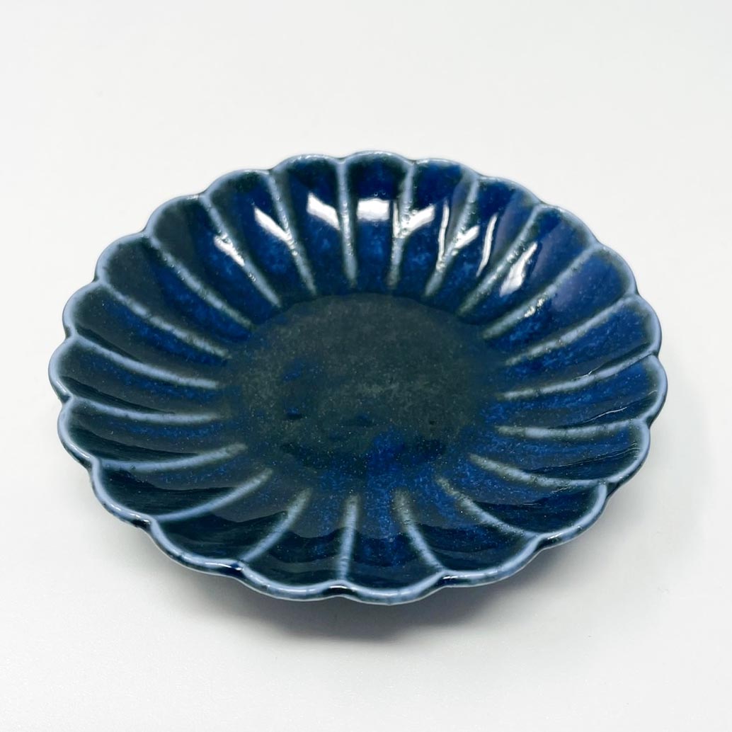Rinka Navy Blue Sauce Dish (3.75"D) image 1