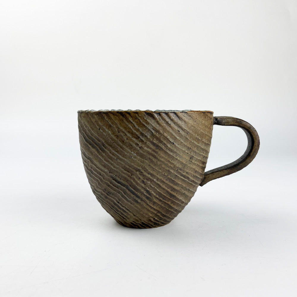 Mug Small White Mokume (7.5 fl.oz) by Bunga Yamamoto/ Hoju-gama image 7