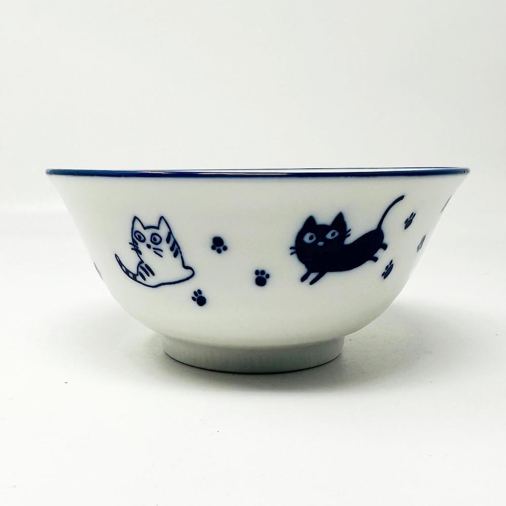 Navy Blue Cat Tayo Bowl (6 "D) image 1