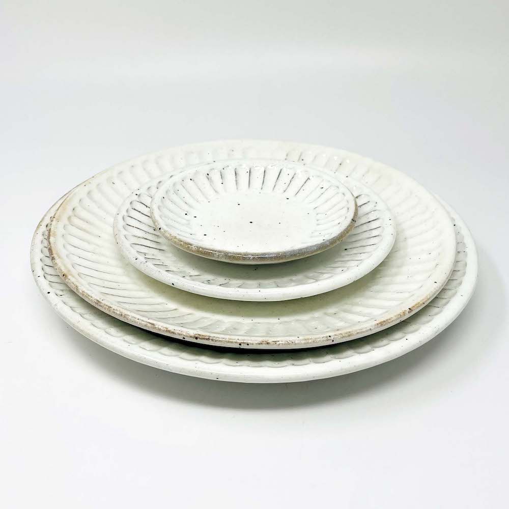 Kobiki Sogime 粉引削ぎ目 Plate (6"D) image 6