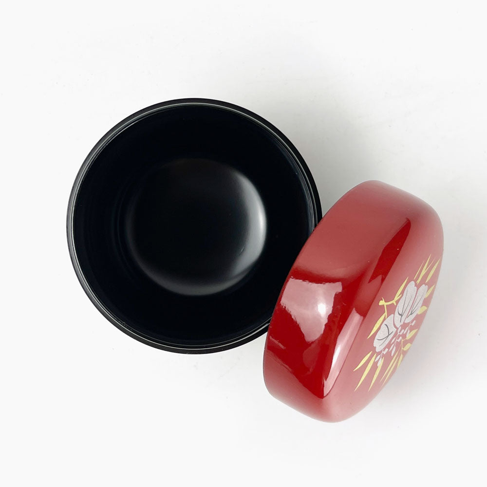 Natsume Tea Caddie Red Umemura (2.5"D) image 4