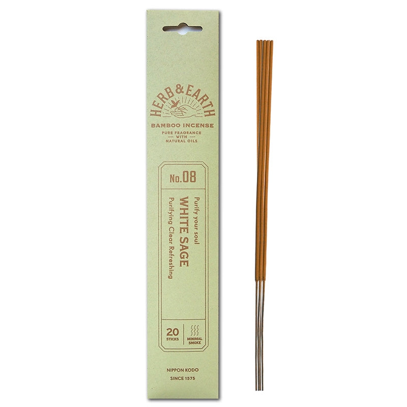 Nippon Kodo Herb & Earth Incense - White Sage (20 sticks) image 0