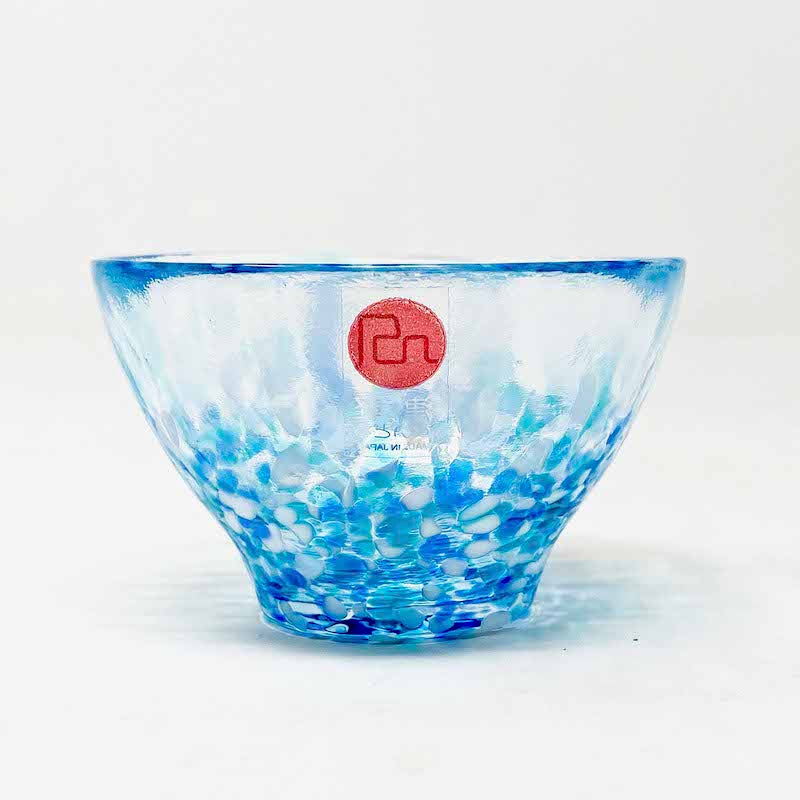Tsugaru Vidro Glass Sake Cup<br>-Hydrangea- image 1