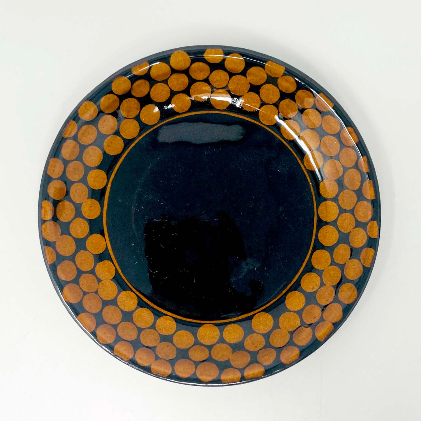 Dish/Saucer Polka Dot Black (5.75"D) by Takunobu Sawada image 0