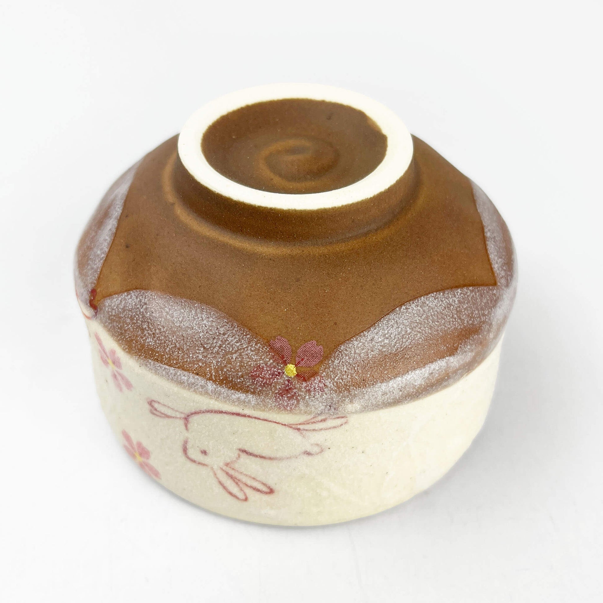 Mini Matcha Bowl Rabbit Sakura (3.75"D) image 4