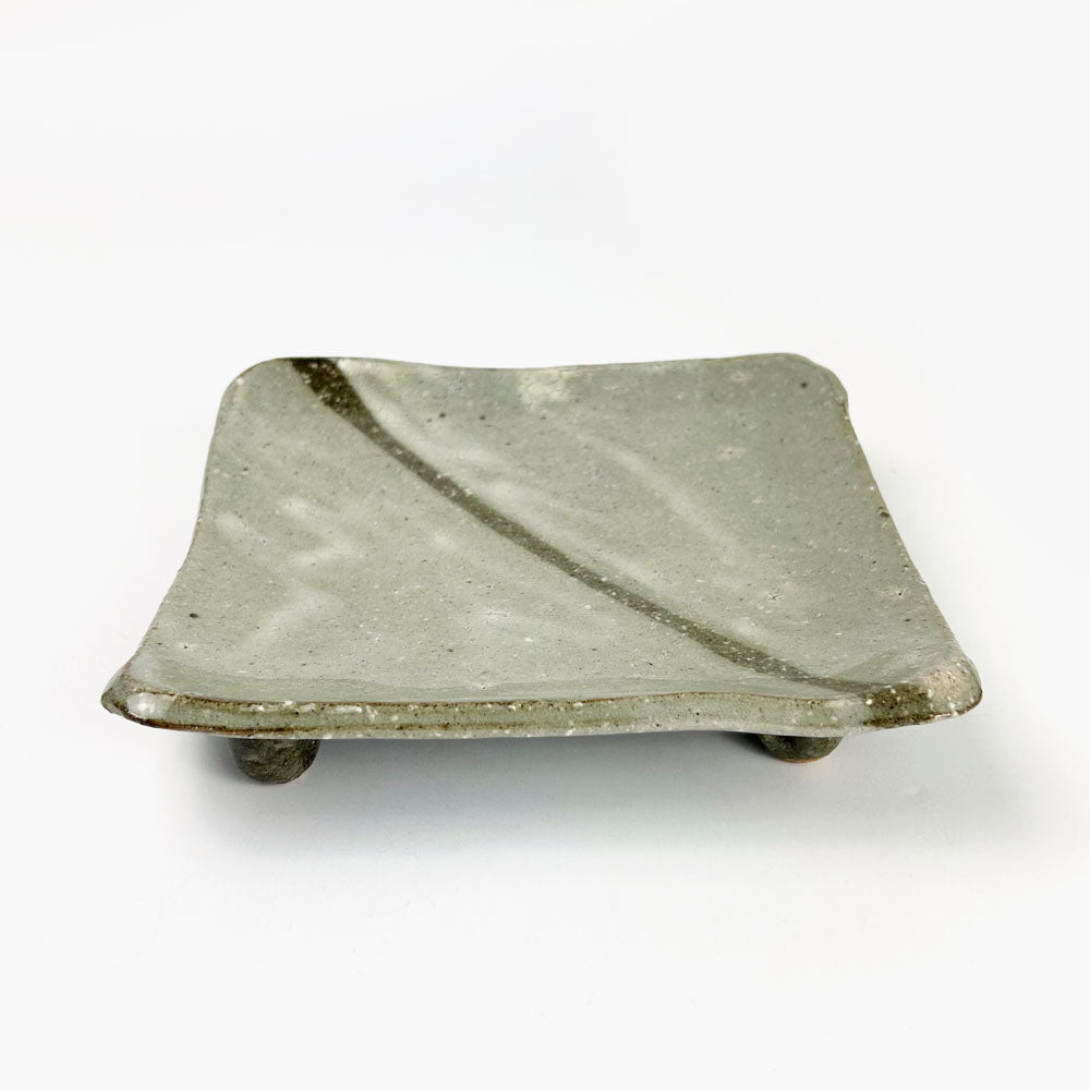 SQ. Footed Plate (6.75"D) by Tomo Enokida image 0