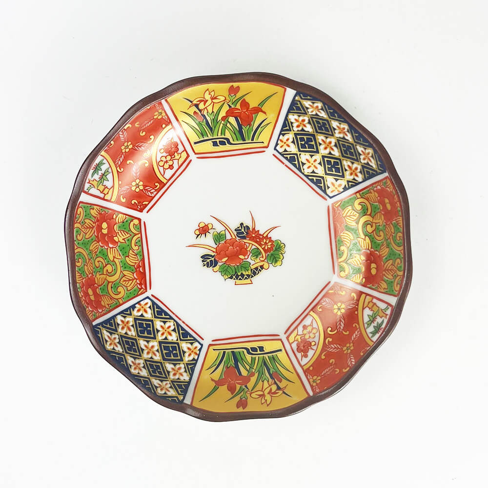 Arita Koimari Kinsai Gold Red Dish Set of 5 image 1