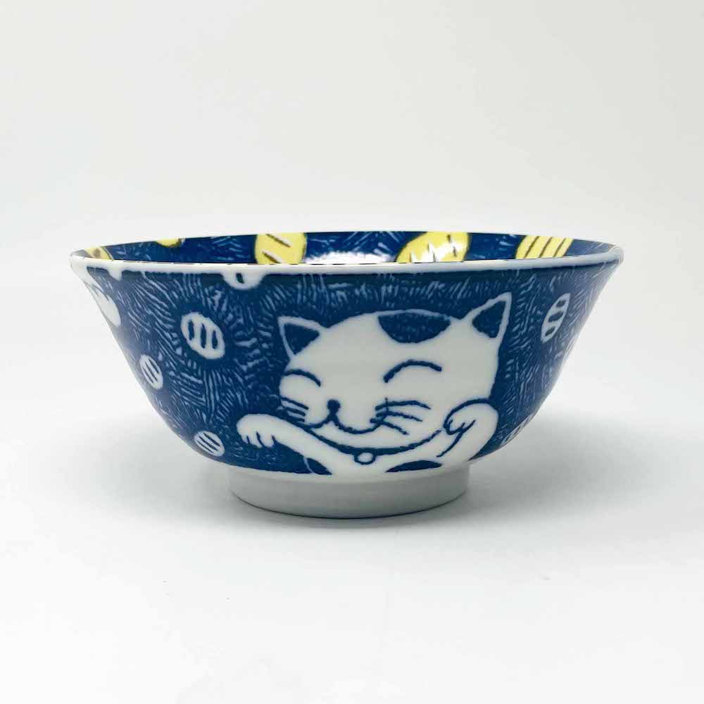 Senmanryo Cat Blue Tayo Bowl (6"D) image 0