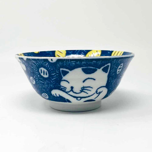 Senmanryo Cat Blue Tayo Bowl (6"D) image 0