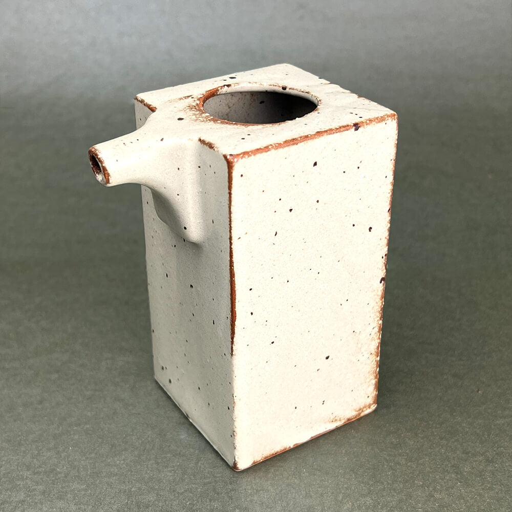 Sq. Cold Sake Bottle Sabi Shino (9.5 fl.oz) image 0