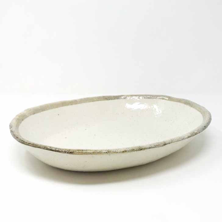 Oval Bowl Shiro Karatsu (11.25" x 9") image 0