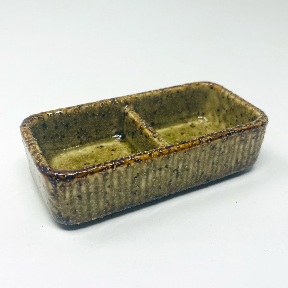 Condiment 2 Div. Dish Moss Green (4.25"D) image 0