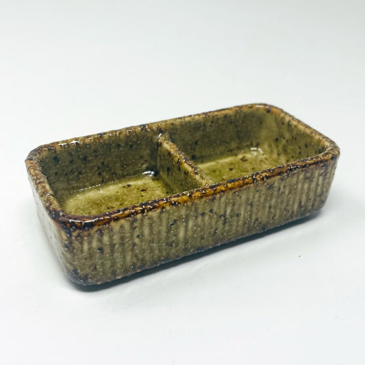 Condiment 2 Div. Dish Moss Green (4.25"D) image 0
