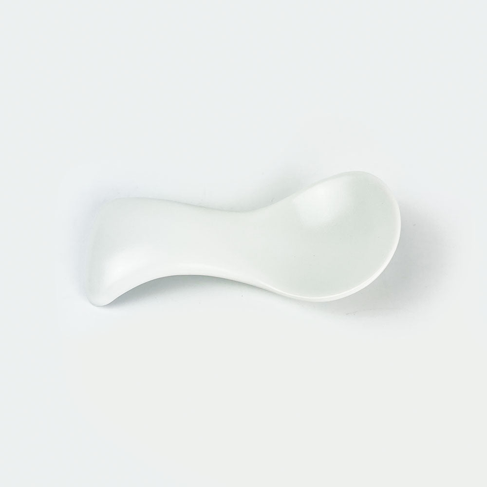 Chopstick Rest Spoon White (3" x 1.5") image 3