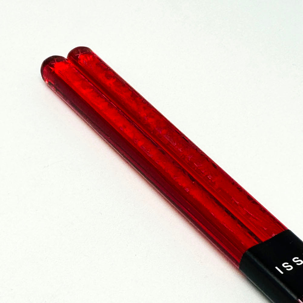Wakasa-nuri Chopsticks Hana Kiriko Red (9"L) image 1