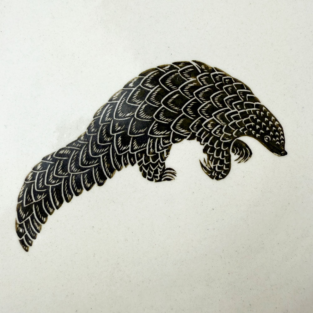 Round Plate Pangolin (7.75"D) by Takunobu Sawada image 1
