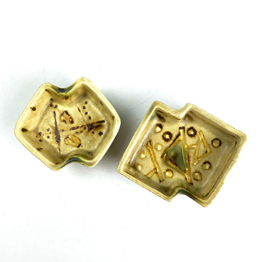 Footed Chinmi Dish Kizeto Large by Masayoshi Wakui (3.5"x2.75") image 1