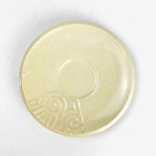 Saucer White Jyomon (5.25"D) by Yasuko Maeda image 0