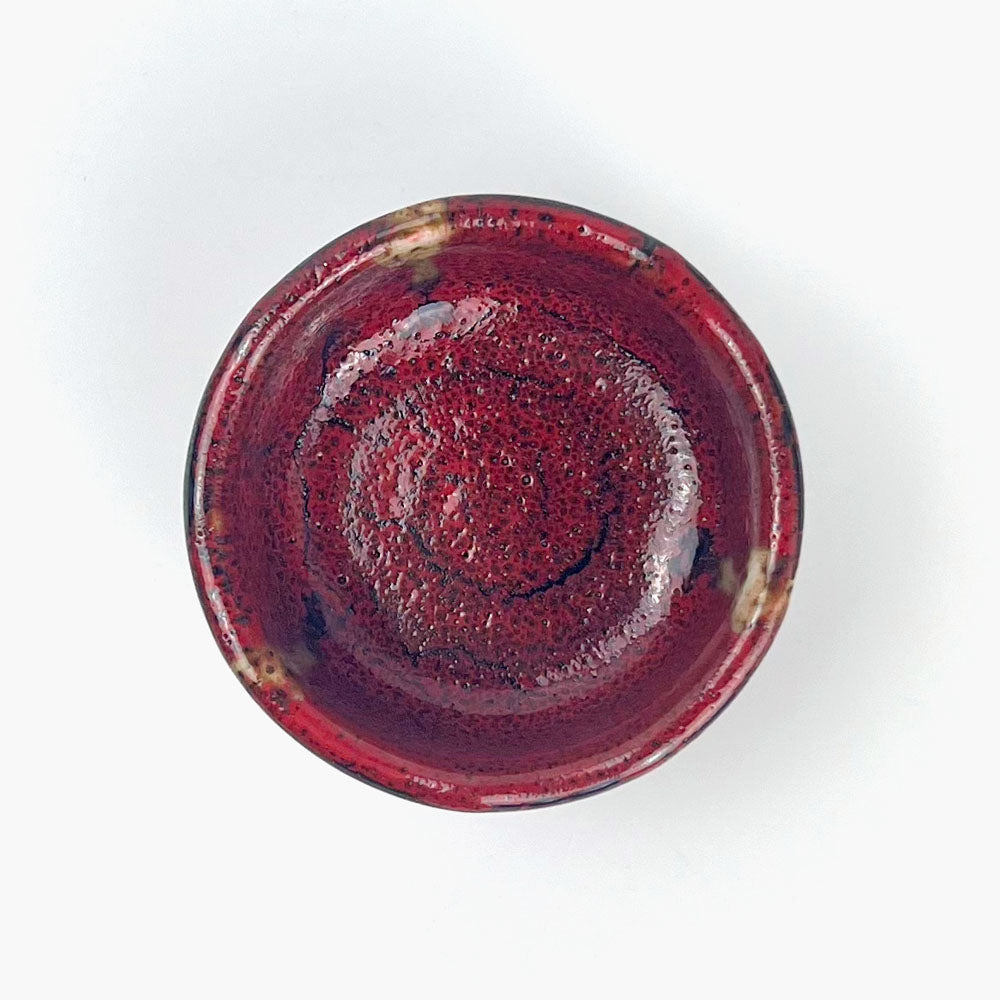Sauce Dish Red/Black Gatabori (2.75"D ) image 3