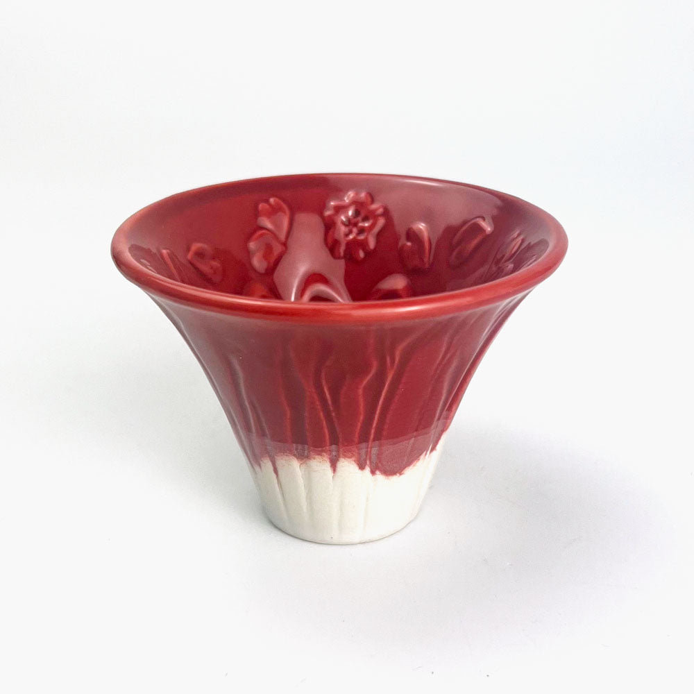 Mt. Fuji Sake Cup Red (2.5 oz) image 1