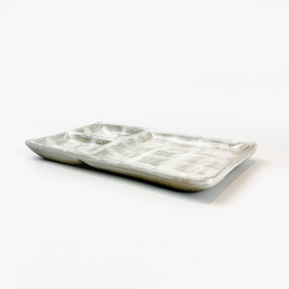 Seto-yaki 3 Divided Dish Unofu (9.25" x 5.5") image 3