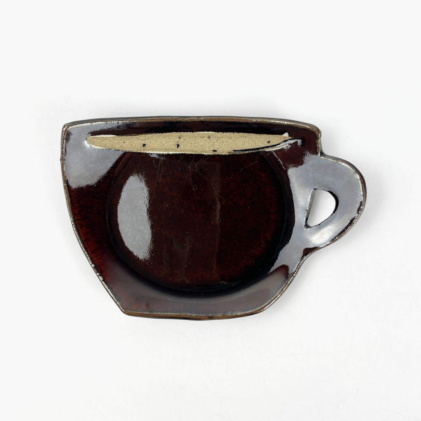 Mamezara Dish Mug Brown (4.25" x 3") by Keishuugama image 0
