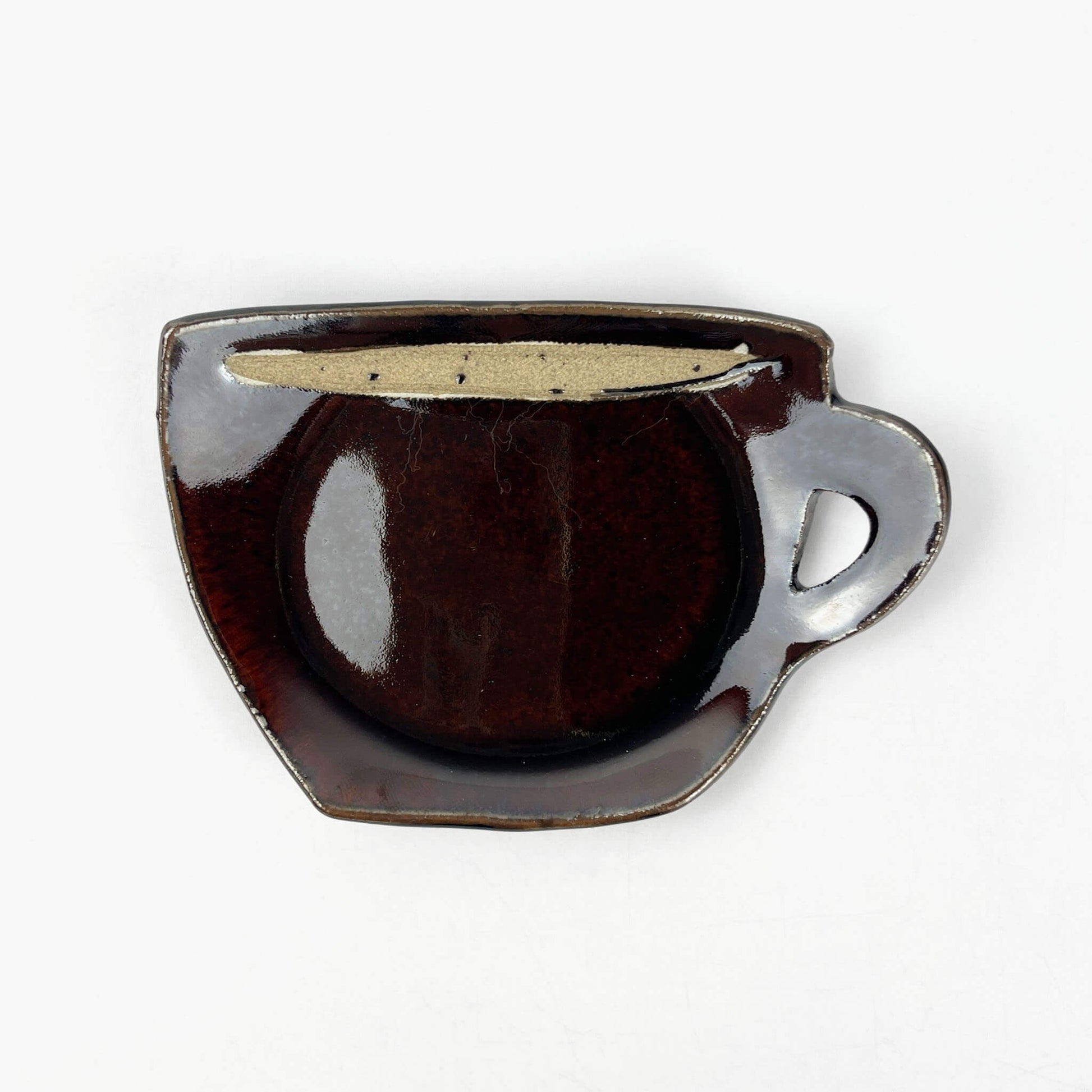 Mamezara Dish Mug Brown (4.25" x 3") by Keishuugama image 0